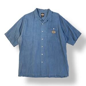 Harley Davidson Silk Pacific Honolulu Hawaii Shirt Men’s Size‎ XL Blue